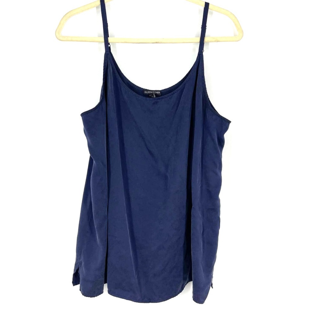 Eileen Fisher 100% Silk Cami Tank Top Blue Women’s Size XL